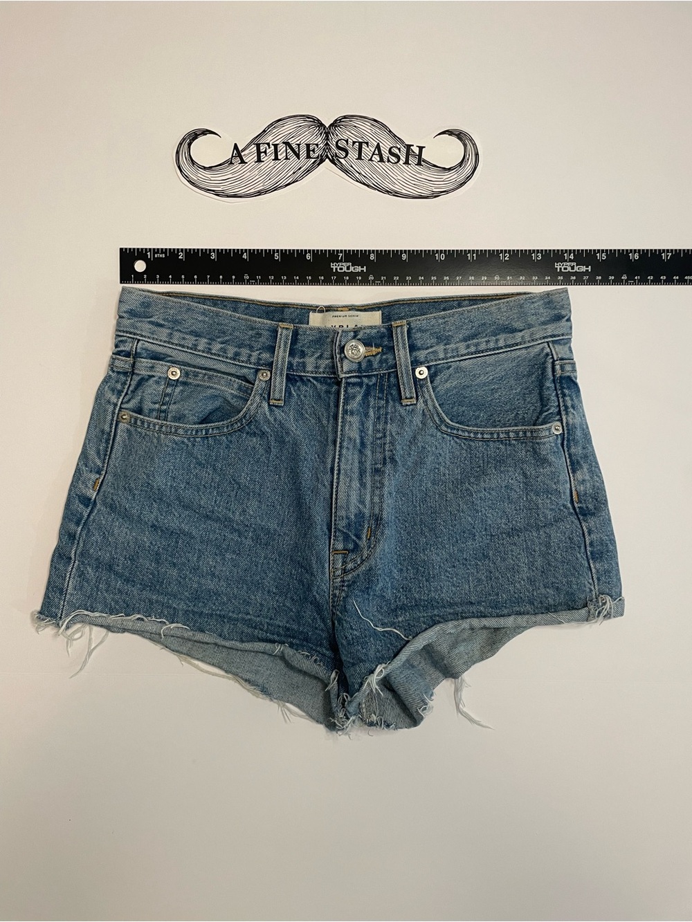 SLVRLAKE Premium Demin Cutoff Shorts Women's Small Medium Wash Raw Hem